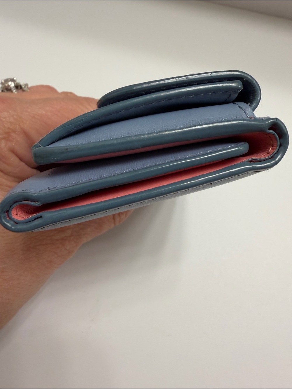 EUC- MIU MIU MADRAS LEATHER TRIFOLD WALLET- WOTH BOX AND COA CARD AND TAG 🦋🌸 - Picture 9 of 15